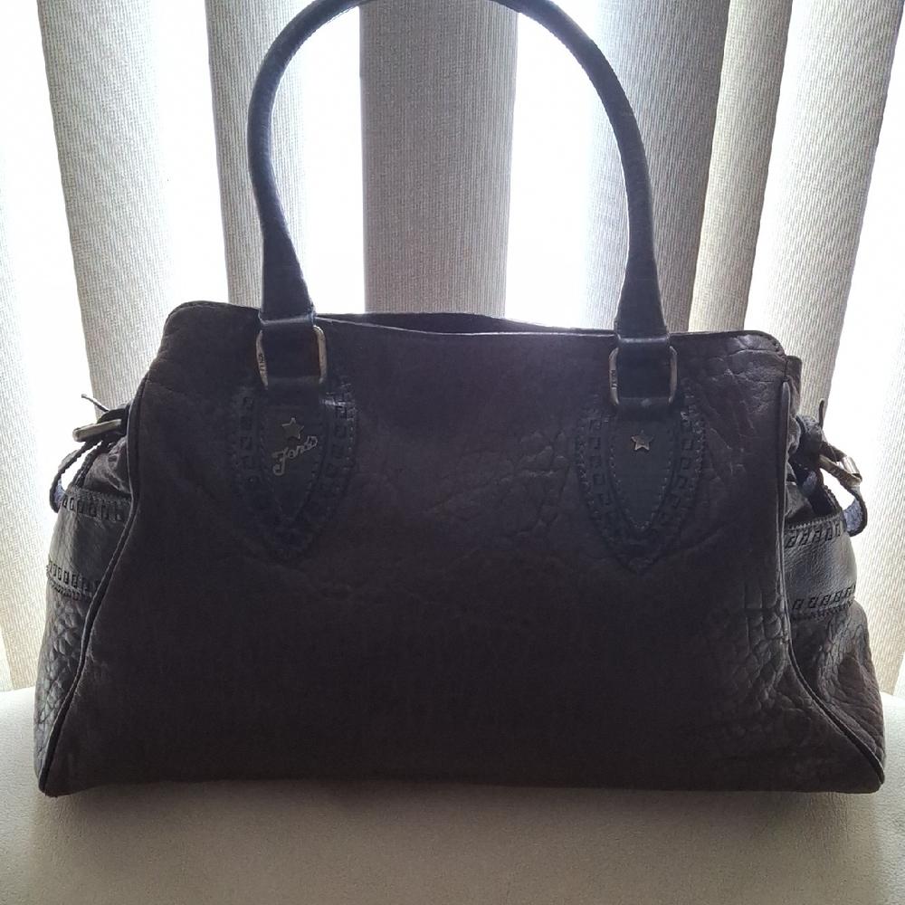 Fendi Dark Brown Leather Satchel Bag